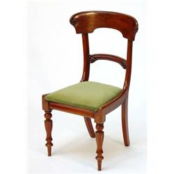 George III mahogany dining chair on faceted turned legs…