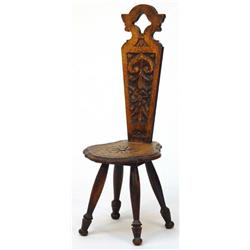 1930s carved oak occasional chair…