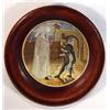 Image 1 : Mahogany framed Victorian pot lid depicting a courtyard ghost 18cm diameter…