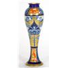 Image 1 : Slender Moorcroft MacIntyre patterned vase hand gilded and painted with panels of flowers, marks …