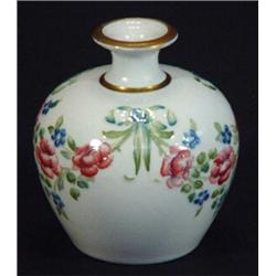 Moorcroft MacIntyre 18th century vase hand painted with a band of swags and flowers, marks and si…