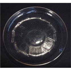 R. Lalique clear glass shallow bowl  with a petal design, 18cm diameter…