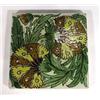 Image 1 : William De Morgan Persian style pottery tile hand painted with colourful  flowers, impressed mark…