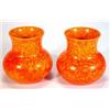 Image 1 : Pair of orange and red glazed Pilkington Lancastrian pottery vases, impressed marks to base, 13cm…