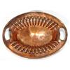 Image 1 : Oval copper twin handled Art Nouveau style dish, 33cm long…