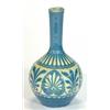 Image 1 : C.H. Brannam pottery vase decorated with a band of blue and cream stylised leaves, incised marks …