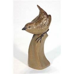 Poole pottery Barbara Lynley Adams 'Bird upon a Log', 17cm high…