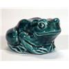 Image 1 : Turquoise glazed Poole pottery seated frog, 8cm in length…