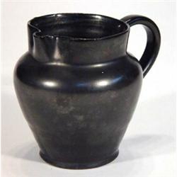 Black glazed Dicker ware pinch jug, impressed marks to base, 13cm high…