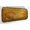 Honiton shallow tray sponged with hedgehogs onto a brown ground, impressed marks to base, 24cm in…