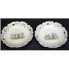 Two pierced Victorian plates, transfer printed with children, 22cm diameter…
