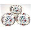 Three Booths plates hand coloured and transfer printed with parrots on a branch, marks to back, 2…