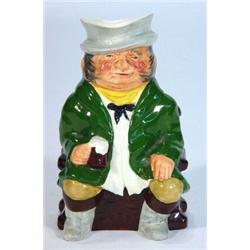 Hand painted Sylvac 'Coachman' character jug, marks to base, 16cm high…