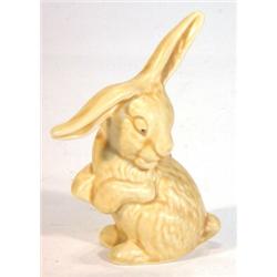 Small straw glazed seated Sylvac rabbit, 11cm high…