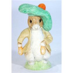 Lage hand painted Royal Albert Beatrix Potter 'Benjamin Bunny', marks to base, 17cm high…