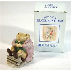 Boxed Royal Albert hand painted Beatrix Potter 'Mr Jackson', marks to base…