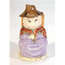 Hand painted Royal Albert Beatrix Potter 'And this pig had none', marks to base, 11cm high…