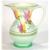 Image 1 : Art Deco jug with angular handle, hand painted with sprigs of flowers, impressed marks to base, 2…