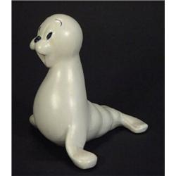 White glazed Wade Heath 'Saltie the Seal' figure, marks to base, 16cm high…