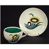 Image 1 : 1950's Wade cup and saucer decorated with a stylised flower, marks to base…