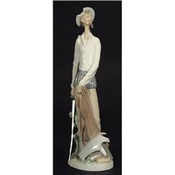 Hand painted Lladro slender Spanish sword fighter, impressed and printed marks to base, 29cm high…