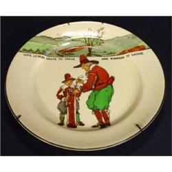 Royal Doulton Seriesware golfing plate 'Give Losers Leave to Speak and Winners to Laugh', marks t…