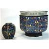 Image 1 : Large hexagonal Royal Doulton jardiniere hand coloured and transfer printed with parrots amongst …