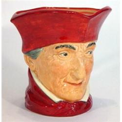 Large hand painted Royal Doulton Cardinal character jug, marks to base, 18cm high…