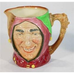 Large hand painted Royal Doulton 'Touchstone' character jug, 15cm high, marks to base…