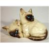 Image 1 : Hand painted Royal Doulton Siamese kitten group, marks to base, 11cm in length…