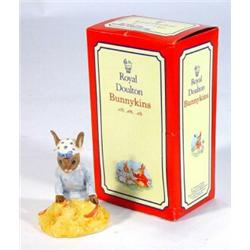 Boxed Royal Doulton hand painted 'Seaside' Bunnikins, marks to base…