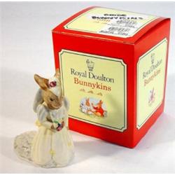 Boxed Royal Doulton hand painted 'Bride' Bunnikins, marks to base…