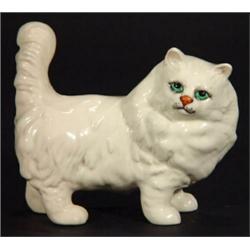 White glazed Beswick standing cat, marks to base, 12cm high…