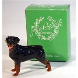 Hand painted standing Beswick boxer dog, marks to base, 10cm high…