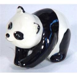 Hand painted Beswick crouching panda, marks to base, 6cm high…