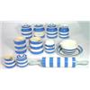 Image 1 : Selection of T.G. Green and other blue banded Cornishware including rolling pin, cutlery drainer,…