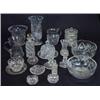 Image 1 : Large quantity of assorted cut glassware including jugs, bowls, vases, cheese dish and cover, etc…