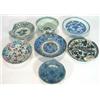 Image 1 : Selection of seven 18th and 19th century Islamic pottery bowls and plates, decorated with stylise…