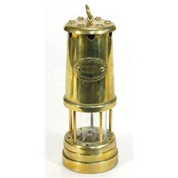 Brass 'Lamp and Limelight Company' miner's lamp…