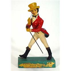 Hand painted Johnny Walker rubber advertising figure for Scotch whiskey, 35cm high…