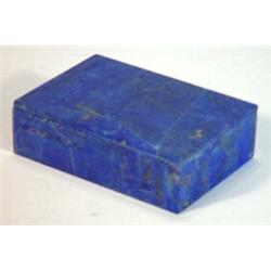 Rectangular blue marble box and cover, 8cm long…