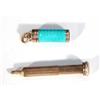 Image 1 : Miniature goldplated and blue enamel propelling pencil, 5cm in length…