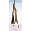 Image 1 : Victorian brass and rosewood five drawer telescope, Davies- Derby on a brass tripod…