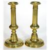 Image 1 : Pair of Victorian circular based brass candlesticks, 25cm high…