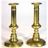 Image 1 : Pair of Victorian circular based brass candlesticks, 22cm high…