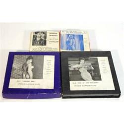 Four boxed erotic 8mm black and white films by Unique Glamour and Camera Cine Films…