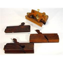 Victorian J. Gale moulding plane with brass fittings a Varvil & Sons York moulding plane, C. Broo…