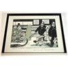 Frame original Franklin cartoon of a comical supermarket scene, 35cm long…