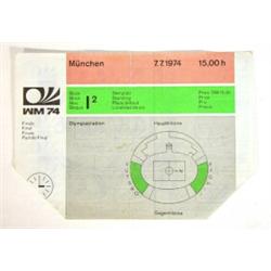 1974 World Cup Final ticket, West Germany versus Holland…
