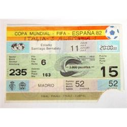 FIFA Espana 1982 World Cup Final ticket, Italy versus West Germany…